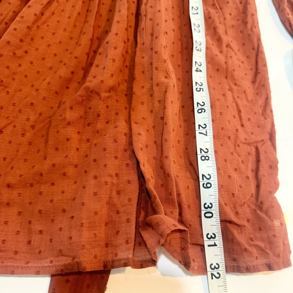 Free People Deep V-Neck Rust Dress size XS - Picture 7 of 12